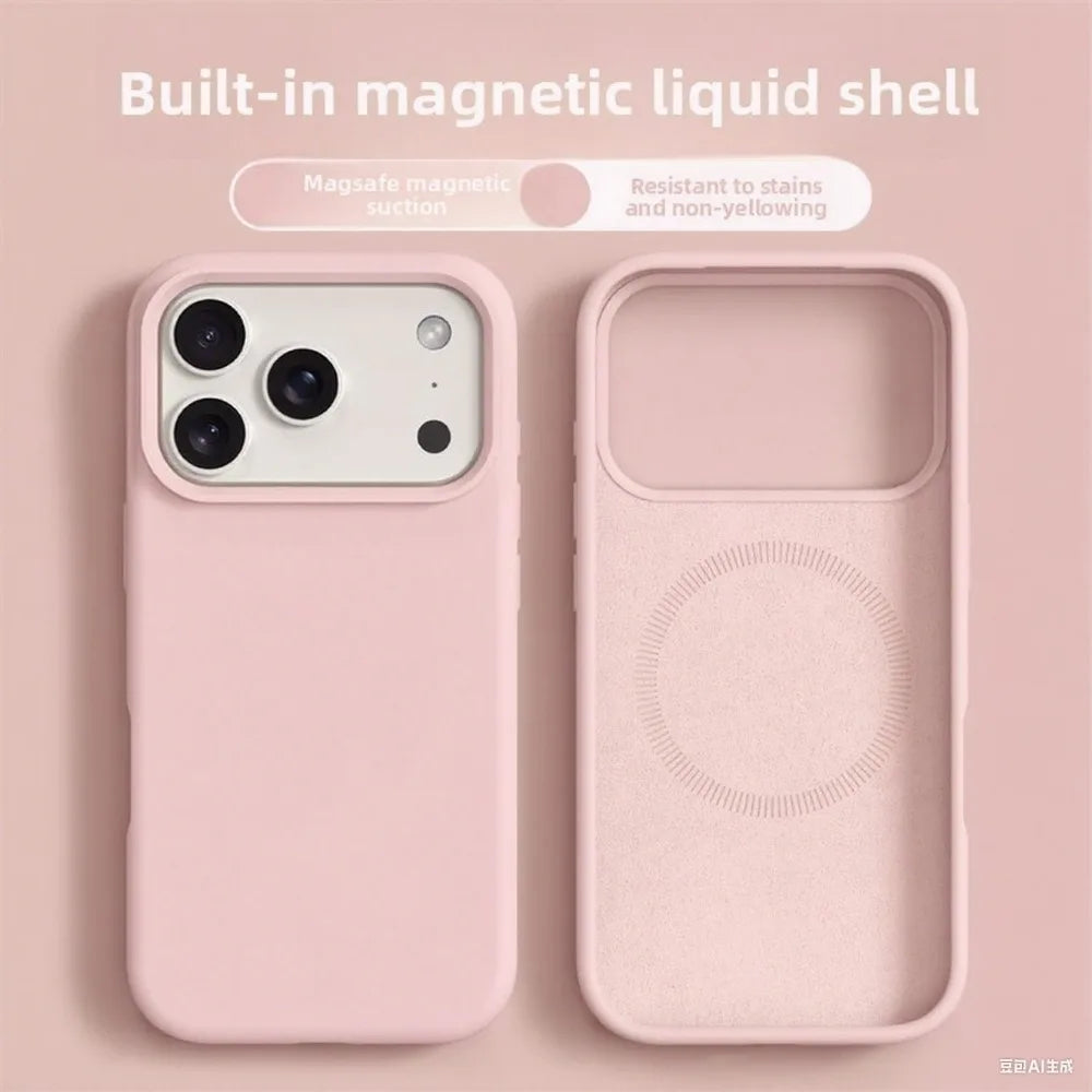Funda magnética de silicona para iPhone