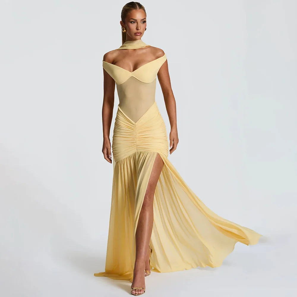 Elegant Backless Maxi Dress