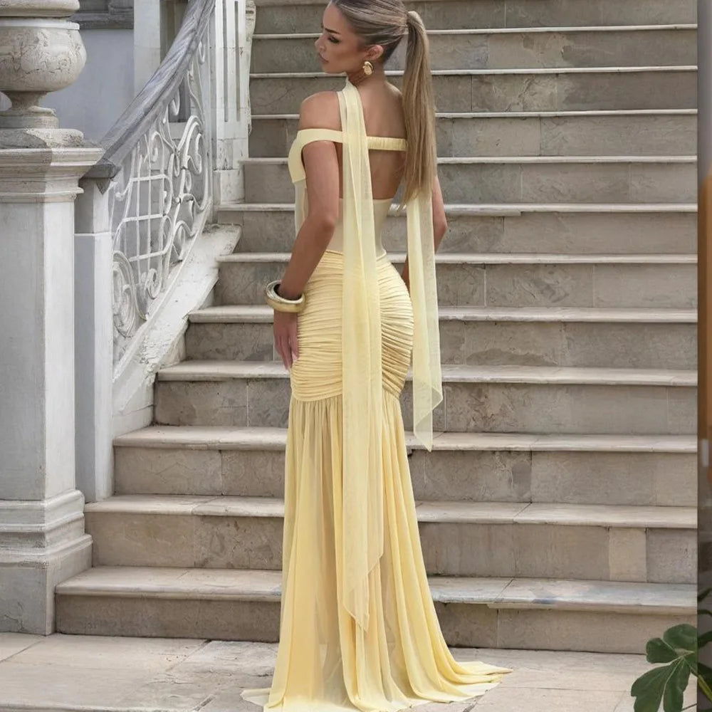 Elegant Backless Maxi Dress