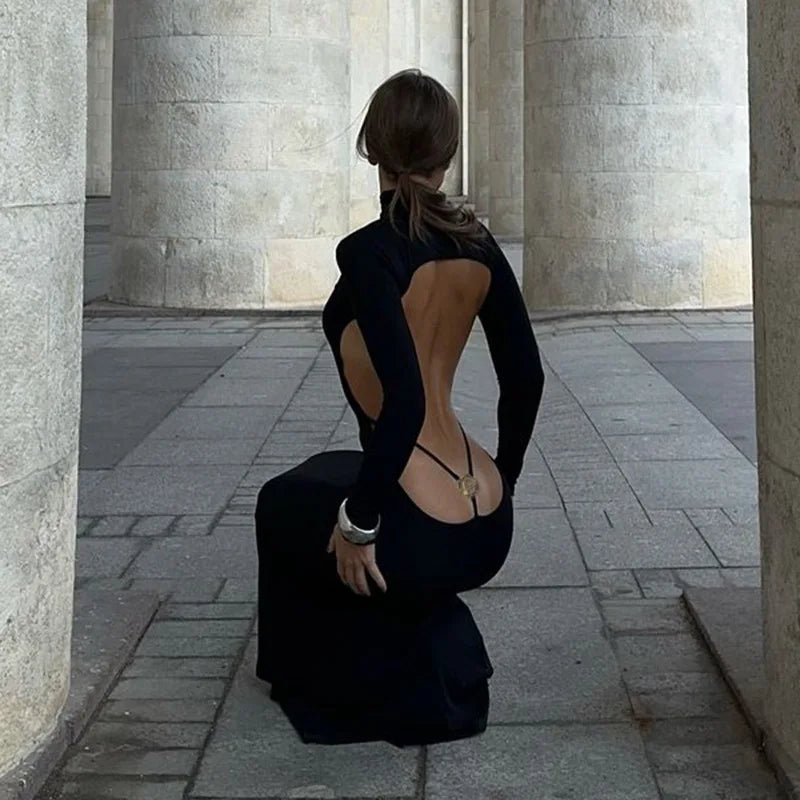 Elegant Backless Maxi Dress