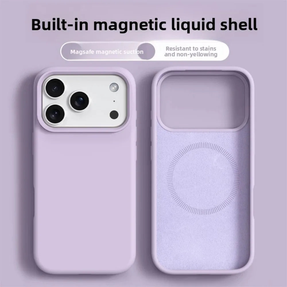 Funda magnética de silicona para iPhone