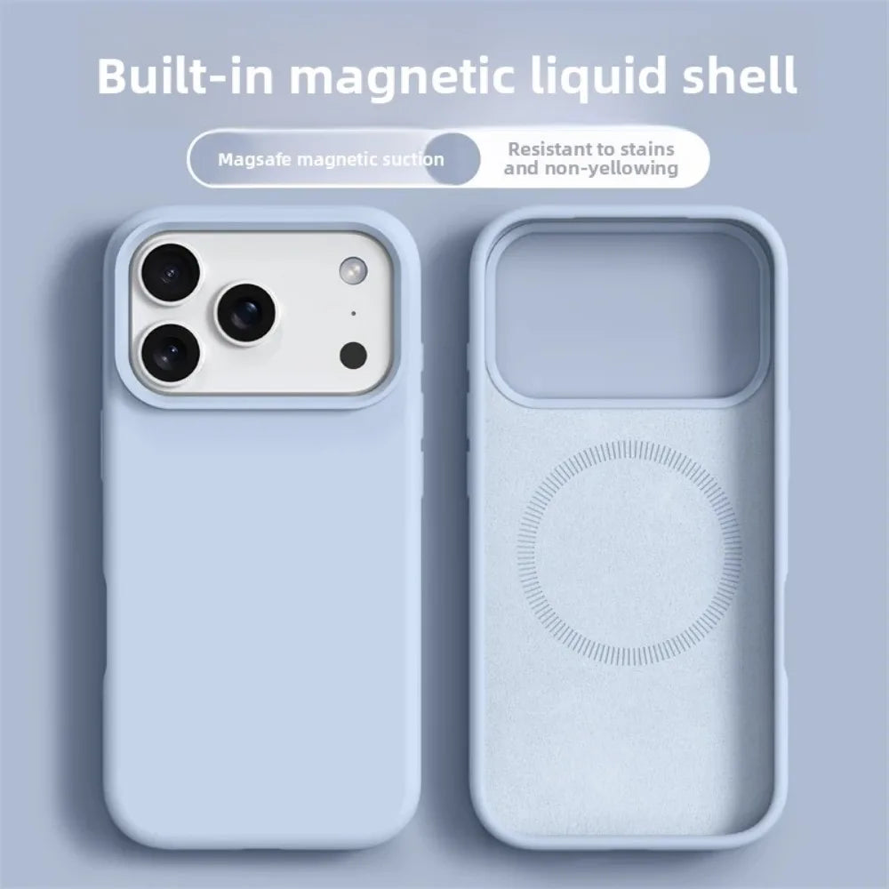 Funda magnética de silicona para iPhone
