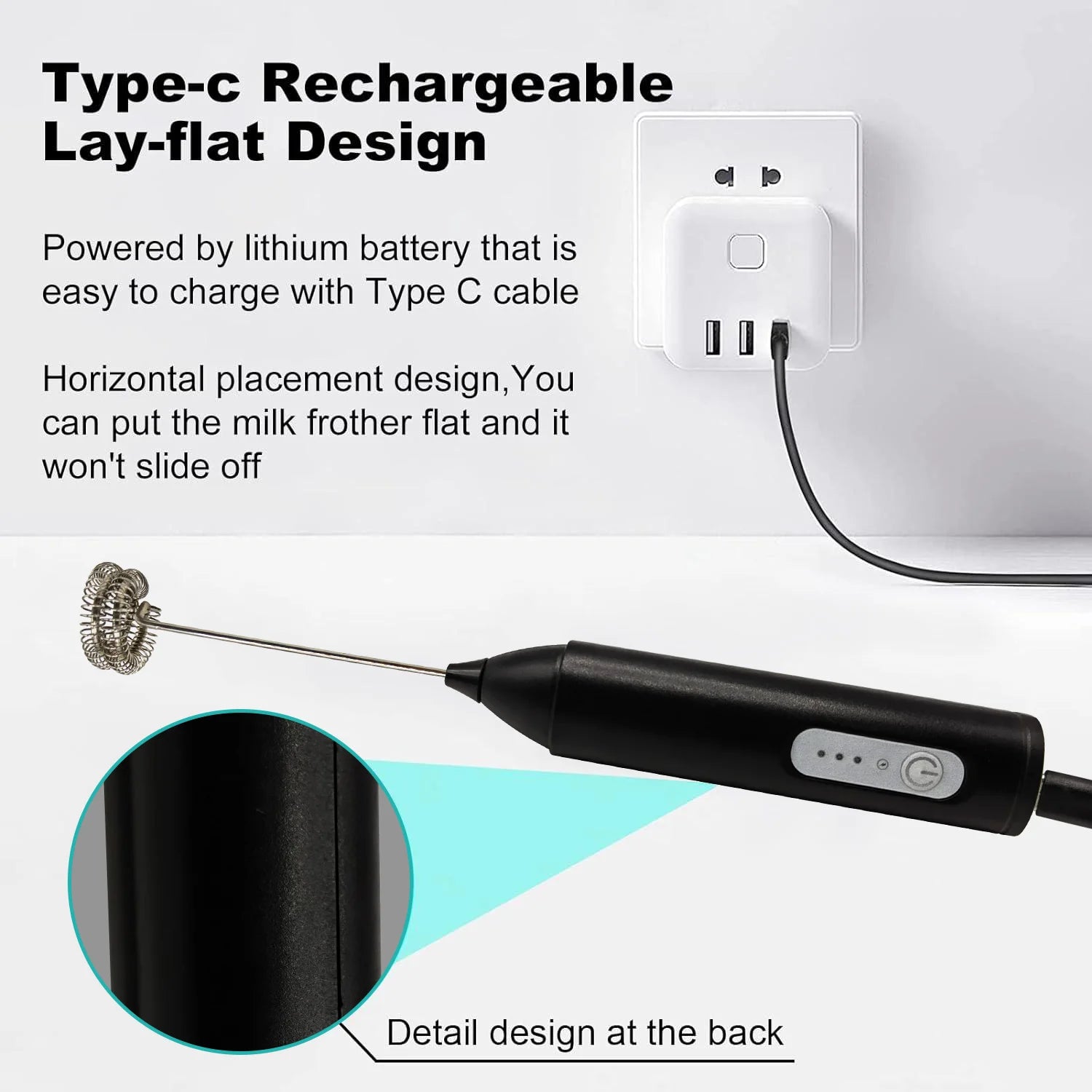 USB Rechargeable Milk Frother