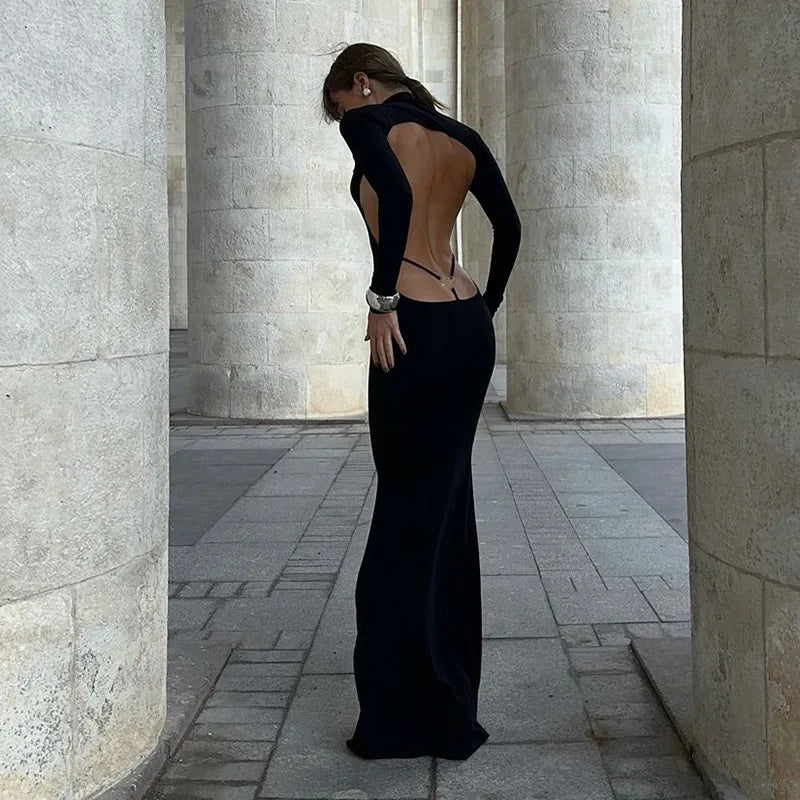 Elegant Backless Maxi Dress