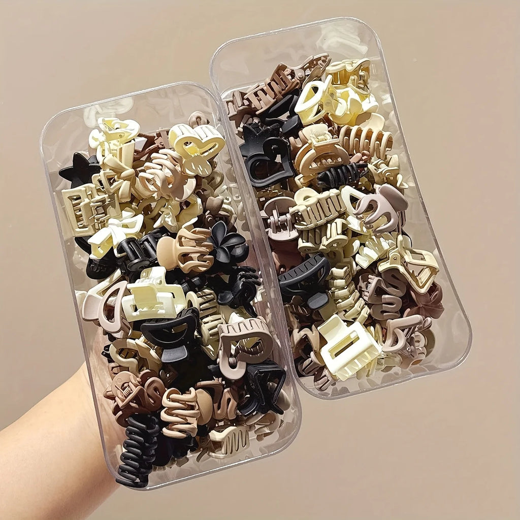 Minimal Beige Hair Clips Set