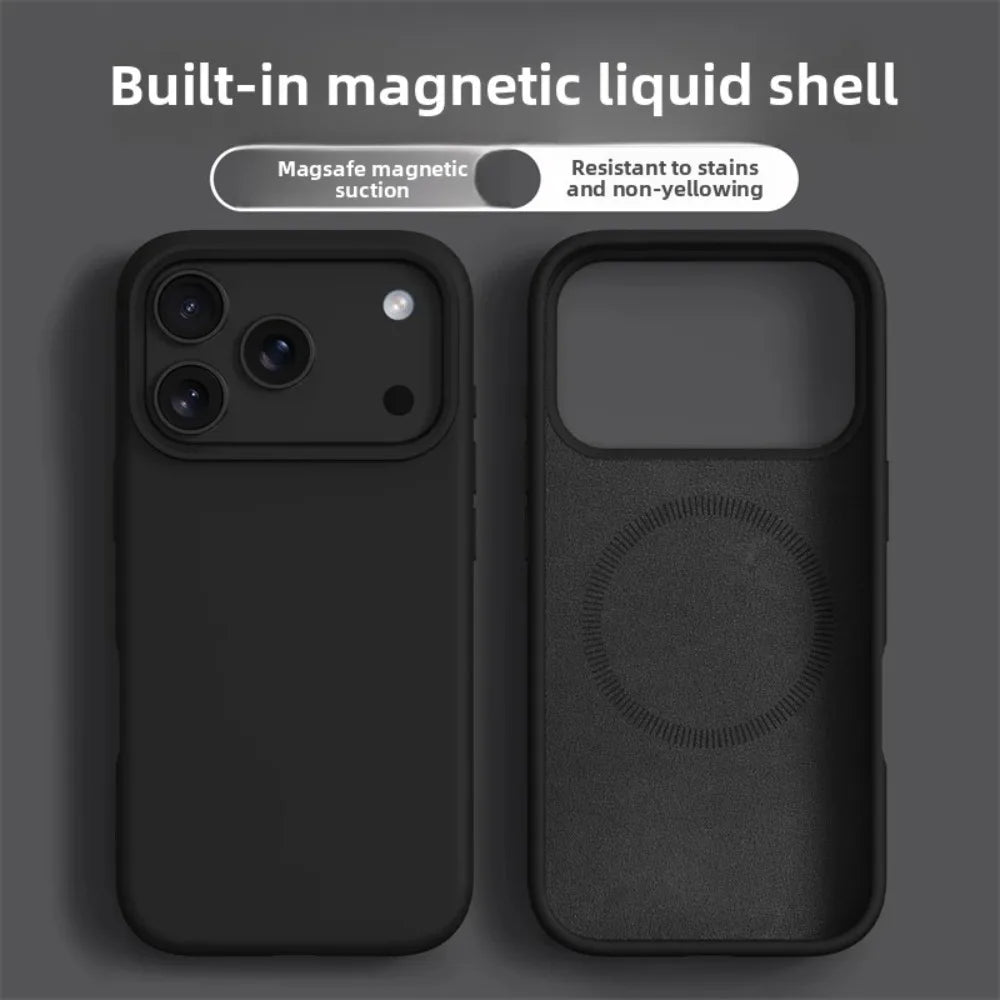Funda magnética de silicona para iPhone