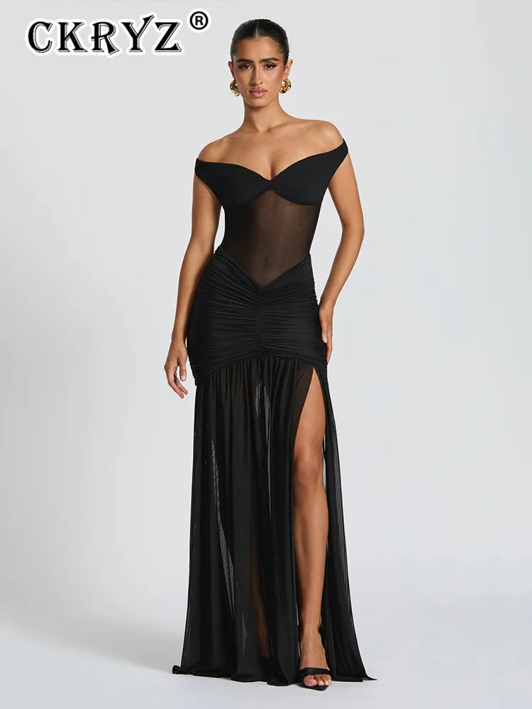 Elegant Backless Maxi Dress