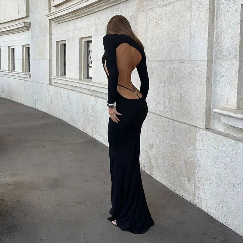 Elegant Backless Maxi Dress