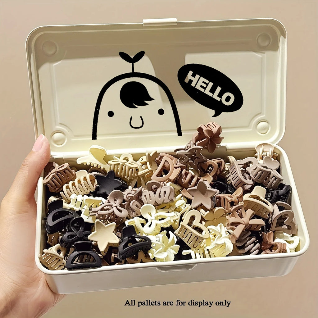 Minimal Beige Hair Clips Set